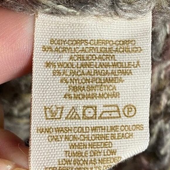 Free People Fair Isle Wool Blend Banded Oversized Short Sleeve Button Cardigan - Picture 4 of 7